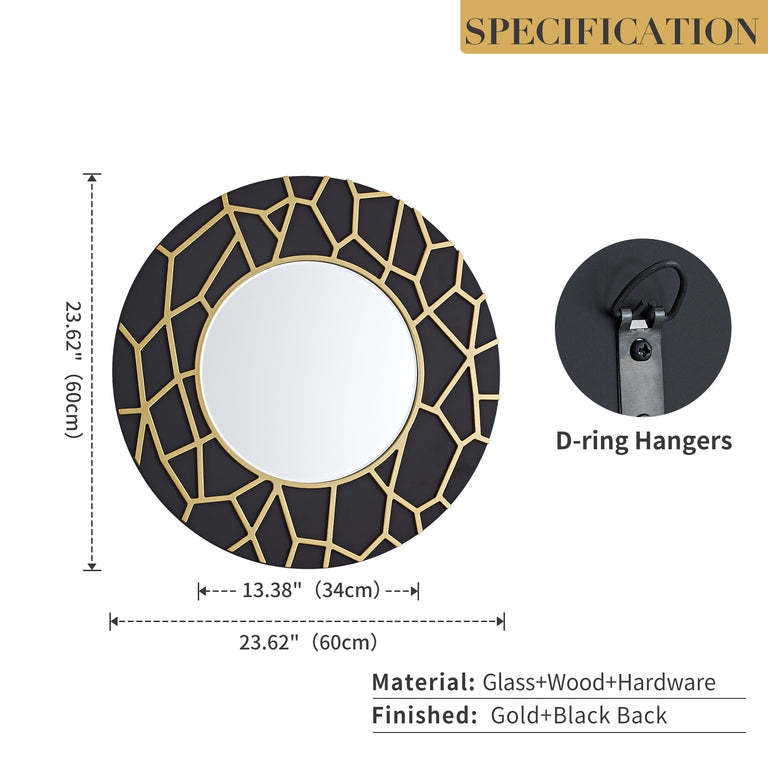 GD011 Round Framed Mirror