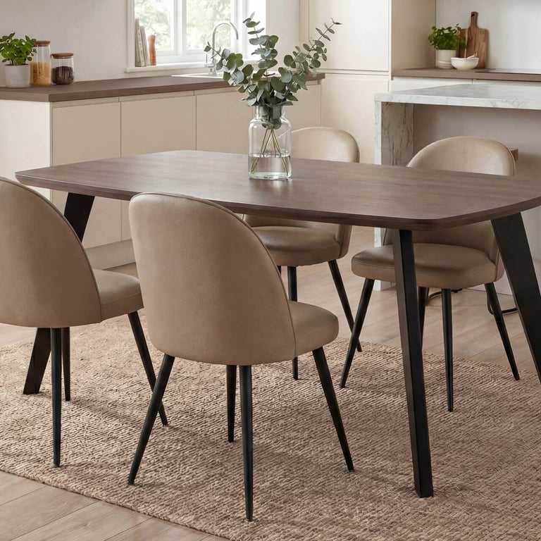 Gabi Faux Leather Dining Chair Latte