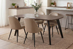Gabi Faux Leather Dining Chair in Latte