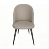 Gabi latte PU dining chair shown from the side (3)
