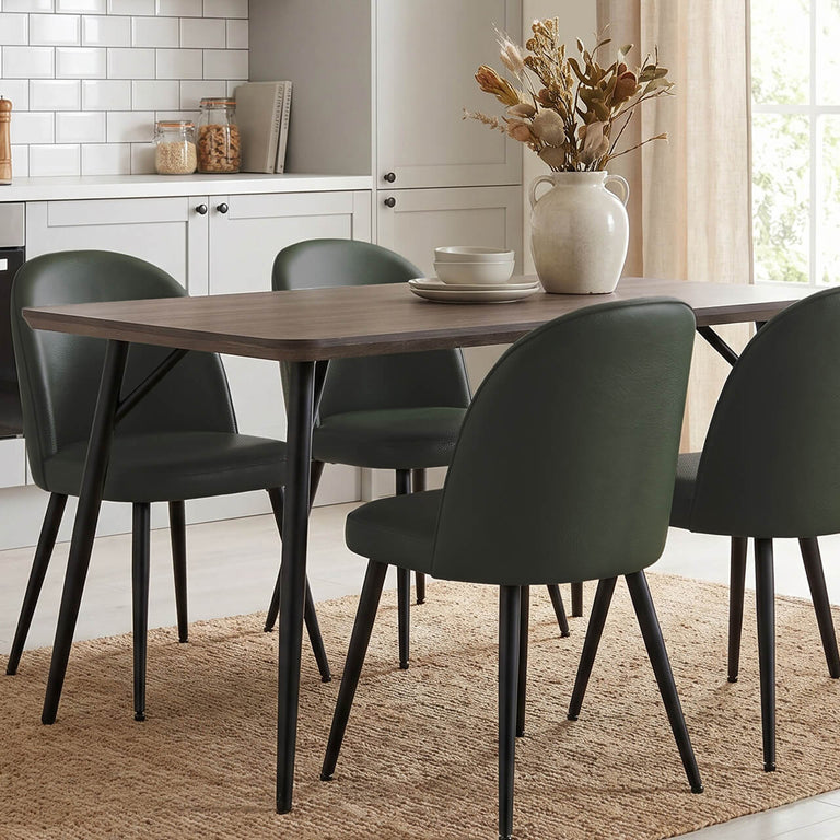 Gabi PU Faux Leather Dining Chair Green