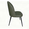 Green Gabi PU dining chair shown from the side (5)