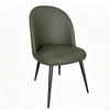 Green Gabi PU dining chair shown from the side (2)