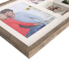 Six-photo collage frame with rustic oak design