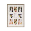 Rustic oak gallery collage frame with nine picture slots