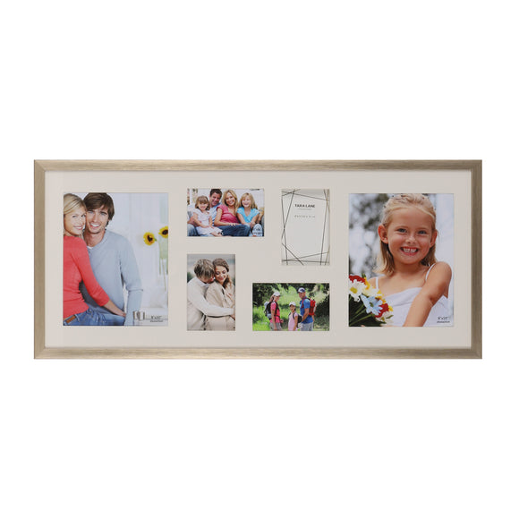 Personalized gallery collage frame in champagne