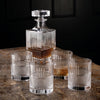 Galway Crystal Eyre Decanter and 4 Whiskey Glasses Set lifestyle view