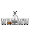 Galway Crystal Eyre Decanter and 4 Whiskey Glasses Set
