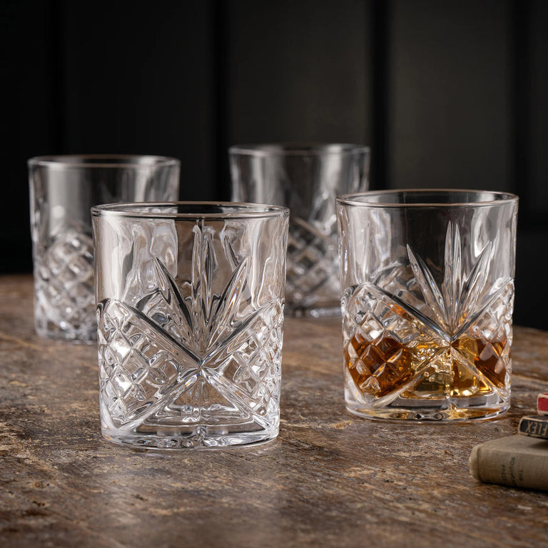 Galway Crystal Inisheer Whiskey Glasses Set of 4 – Drinking Collection
