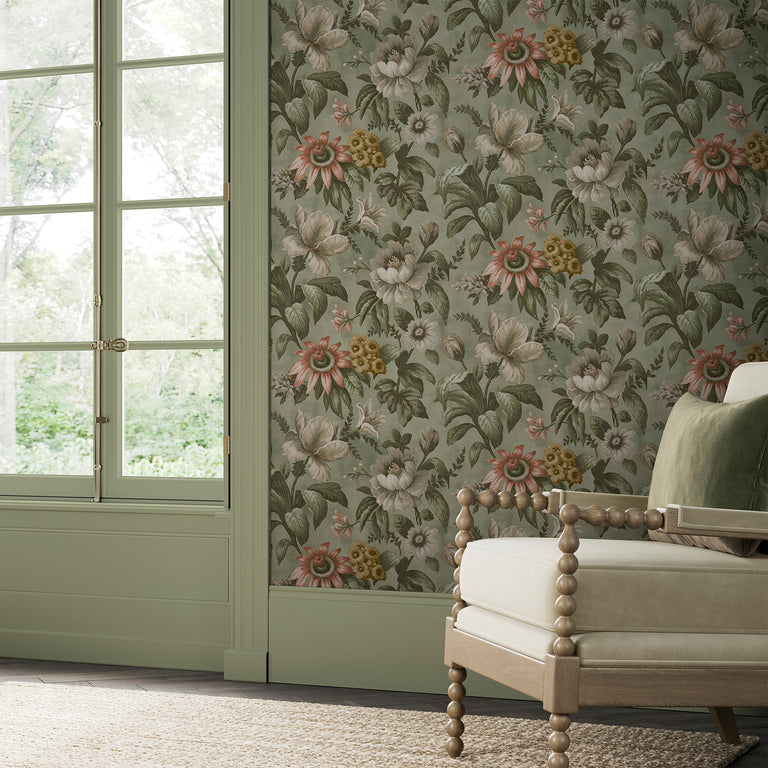 Superfresco Easy Gardenia Wallpaper Sage - Gardenia Wall Covering