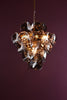 Genoa 8 Light Pendant Natural Brass/Smoked Glass life style picture