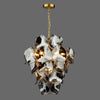 Genoa 8 Light Pendant Natural Brass/Smoked Glass picture on the rey backgound