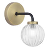 Gibbs Wall Light Antique Brass & Glass picture with switched off light