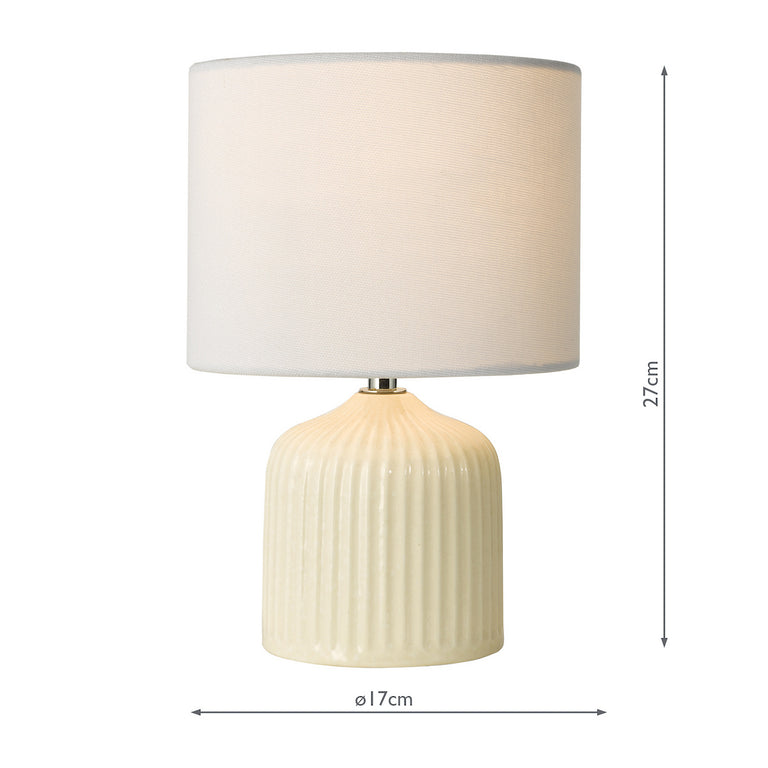 Gigi Twin Pack Table Lamp Cream – Elegant Ceramic Table Light
