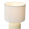 Gigi Twin Pack Table Lamp Cream With Shade close view picture of the drum shade