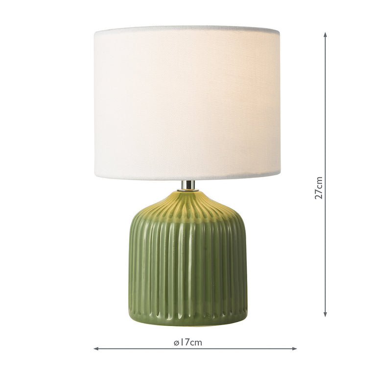 Gigi Twin Pack Table Lamp Green – Ceramic Table Lamp Collection