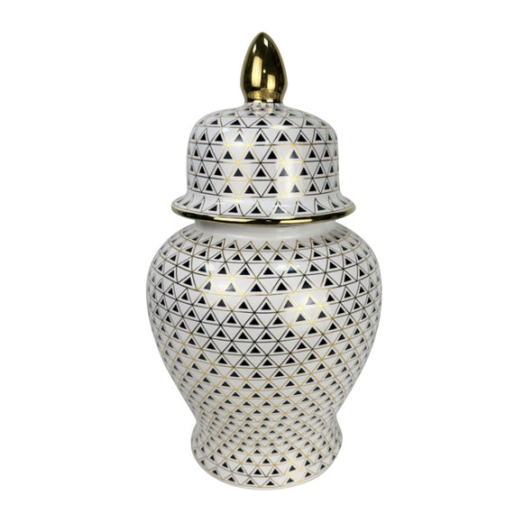 Elegant ceramic Dakota ginger jar 36cm for home decor