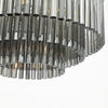 Giovana 5 Light Pendant Polished Chrome/Smoked Glass close view picture of the crystal shade