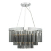 Giovana 5 Light Pendant Polished Chrome/Smoked Glass picture on the white background