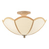Giuliana 3 Light Semi-Flush Rattan and Satin Taupe 3 light semi flush ceiling lamp