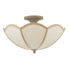 Giuliana 3 Light Semi-Flush Rattan and Satin Taupe picture on the white background