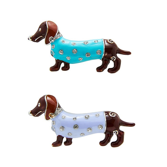 Glam Dachshund Brooch