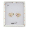 Glam Rox Entwined Hearts Gold Plated Earrings picture in the gift box