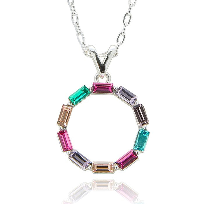 Glam Rox Contemporary Loop Silver Plated Necklace