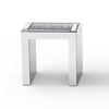 Glamour Silver End Table Small front view picture on the white background