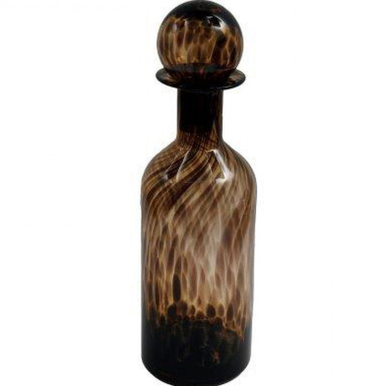 Glass Jar With a Lid Brown 52cm - Decorative Bottle & Centerpiece