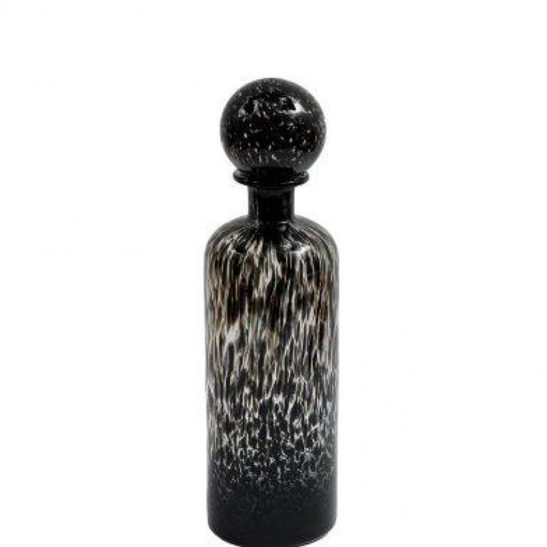 Glass Jar With a Lid Grey 40cm - Stylish Home Accessories Bottle