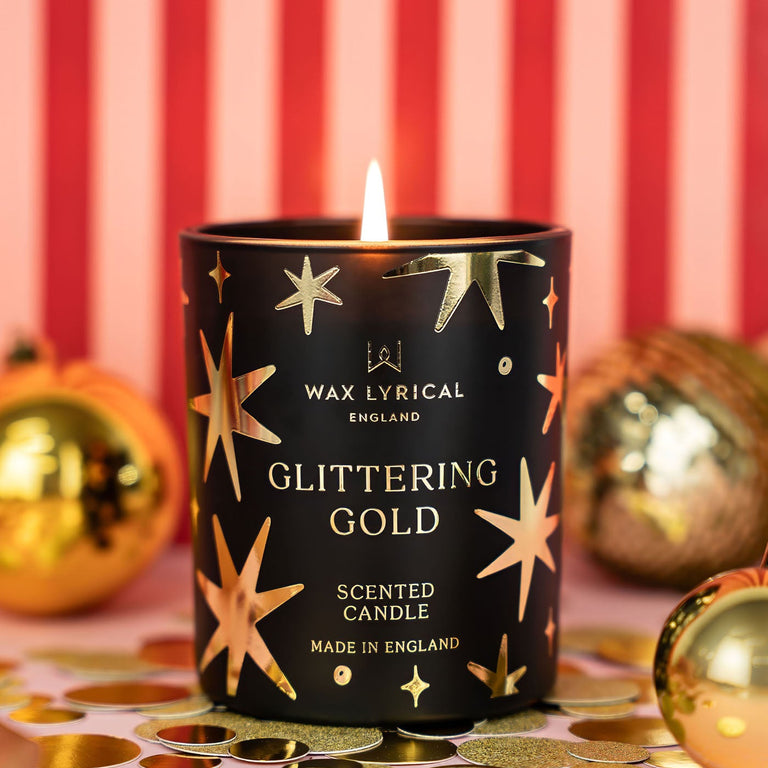 Glittering Gold Medium Scented Candle