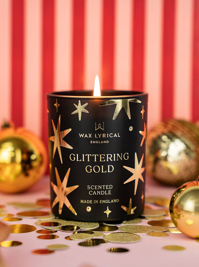 Glittering Gold Medium Scented Candle