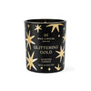 Glittering Gold Medium Scented Candle on a white background
