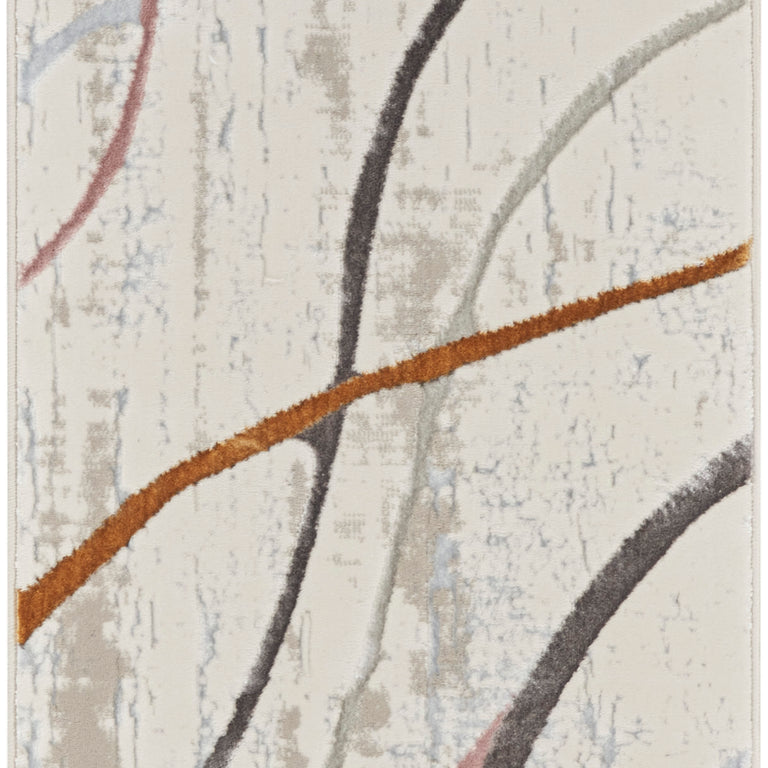 Nourison Glitz Rug GLZ01 Ivory Multicolor - Runner