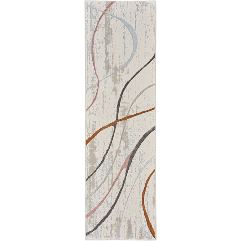 Nourison Glitz Rug GLZ01 Ivory Multicolor - Runner
