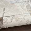 Nourison Glitz Rug GLZ02 Ivory Grey with a low-high cut pile