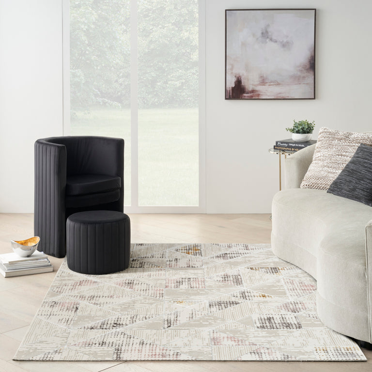 Nourison Glitz Rug GLZ04 Ivory Multicolor