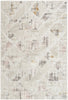 Nourison Glitz Rug GLZ04 Ivory Multicolour: picture of the rug's geometric design in distressed finish