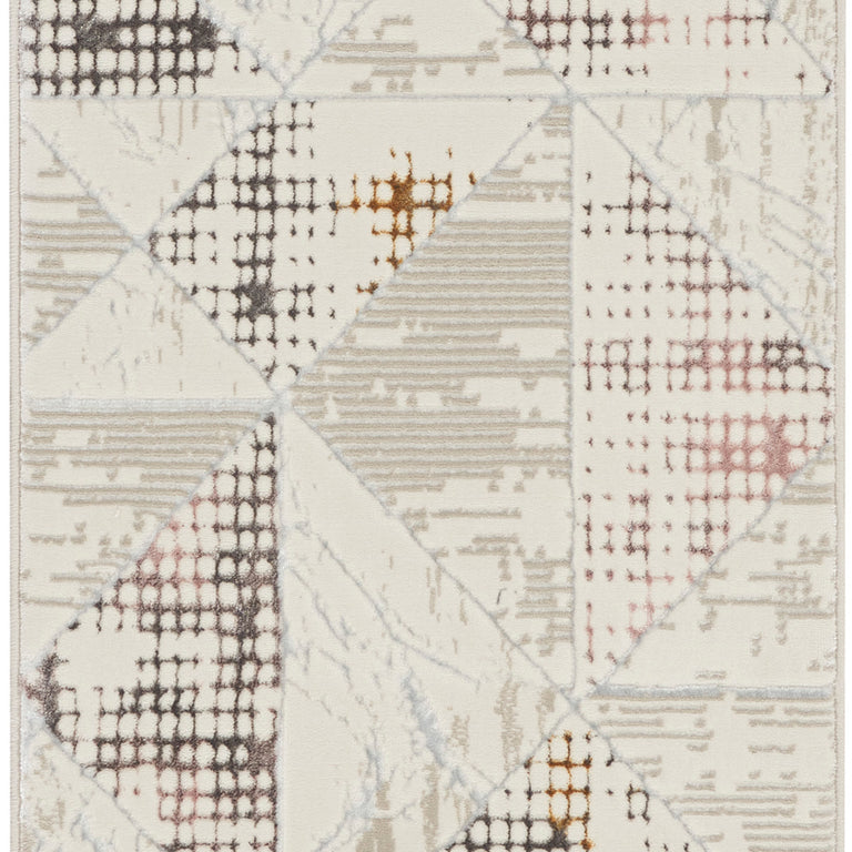 Nourison Glitz Rug GLZ04 Ivory Multicolor Runner