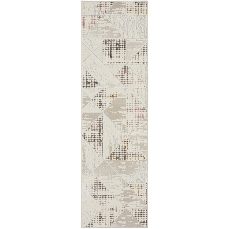 Nourison Glitz Rug GLZ04 Ivory Multicolor Runner