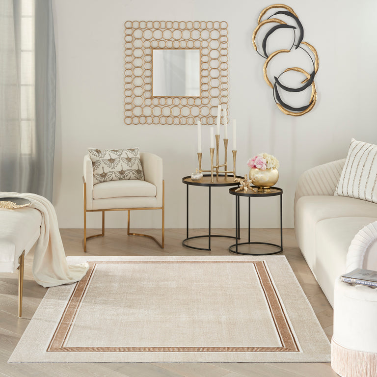 Nourison Glitz Rug GLZ08 Ivory Cream