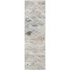 Nourison Glitz Rug GLZ11 Grey Multicolor Runner picture of the rug distressed design