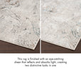 Nourison Glitz Rug GLZ20 Grey Multicolor looks different under different lighting