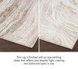 Nourison Glitz Rug GLZ22 Grey Gold changes colour under different lighting