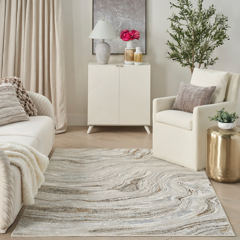 Nourison Glitz Rug GLZ22 Grey Gold