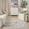 Nourison Glitz Rug GLZ22 Grey Gold lifestyle [picture in the living room