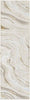 Nourison Glitz Rug GLZ22 Grey Gold Runner picture  of the rug abstract design