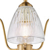Classic lighting Glynis 3 Light Semi-Flush with ribbed glass

