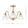 Versatile lighting Glynis 3 Light Semi-Flush Antique Bronze light

